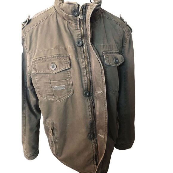 Vintage Continente gorpcore canvas green utility quilted vintage jacket - Picture 2 of 16